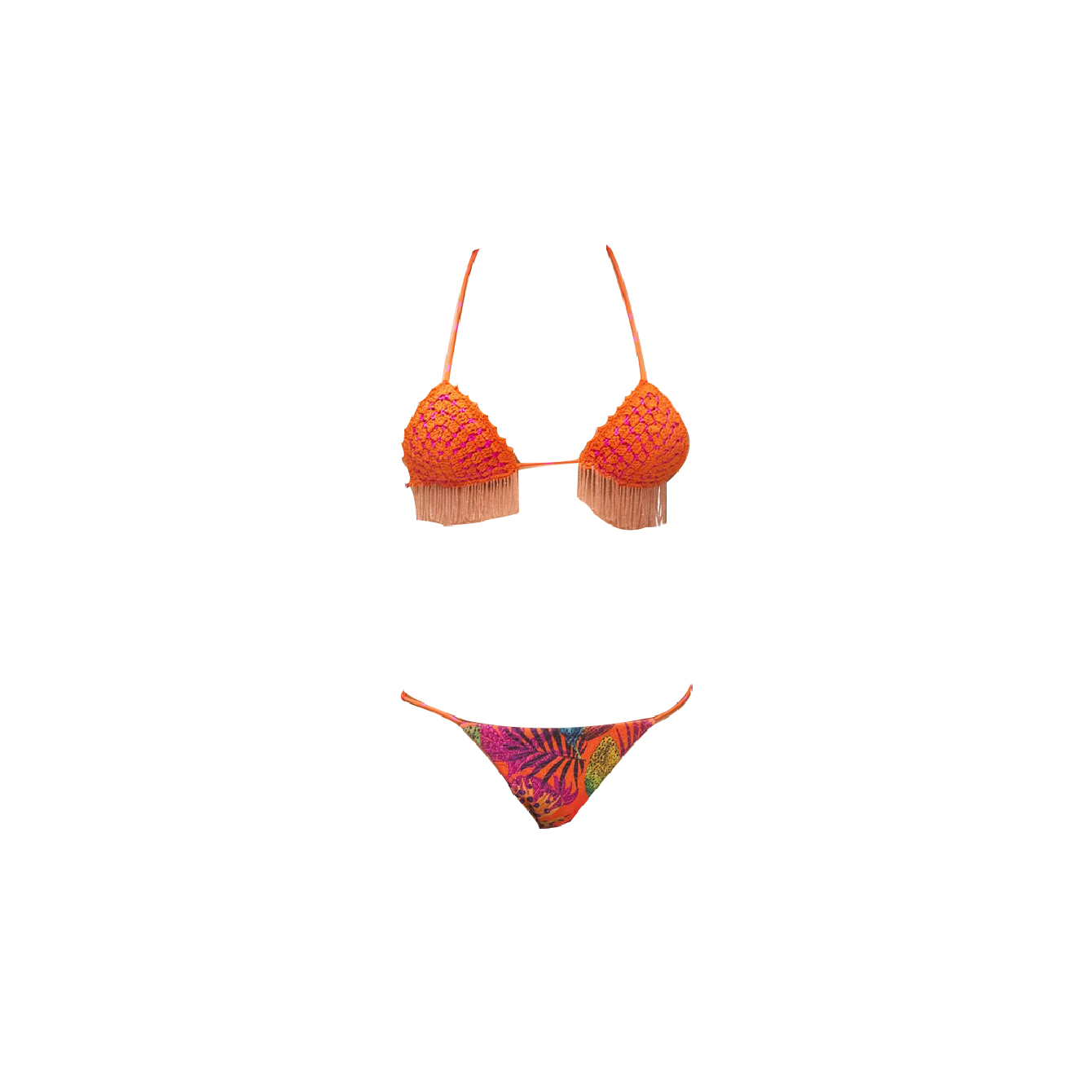 Me Fui - Triangle, Plis réglables orange/fuxia M21-0521X1