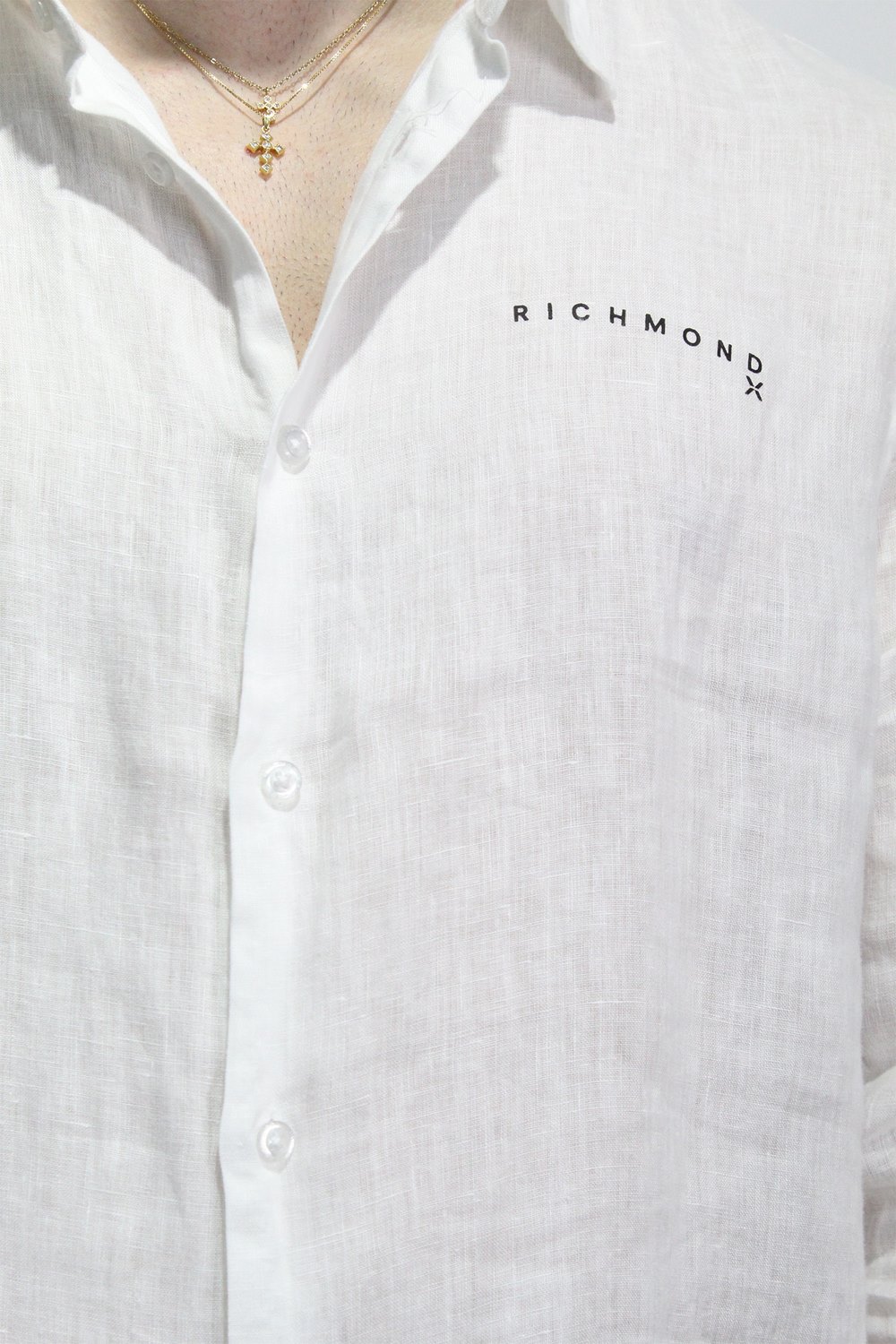 John Richmond Men's UMP23116CA White Optical Shirt - Picture 8 of 8