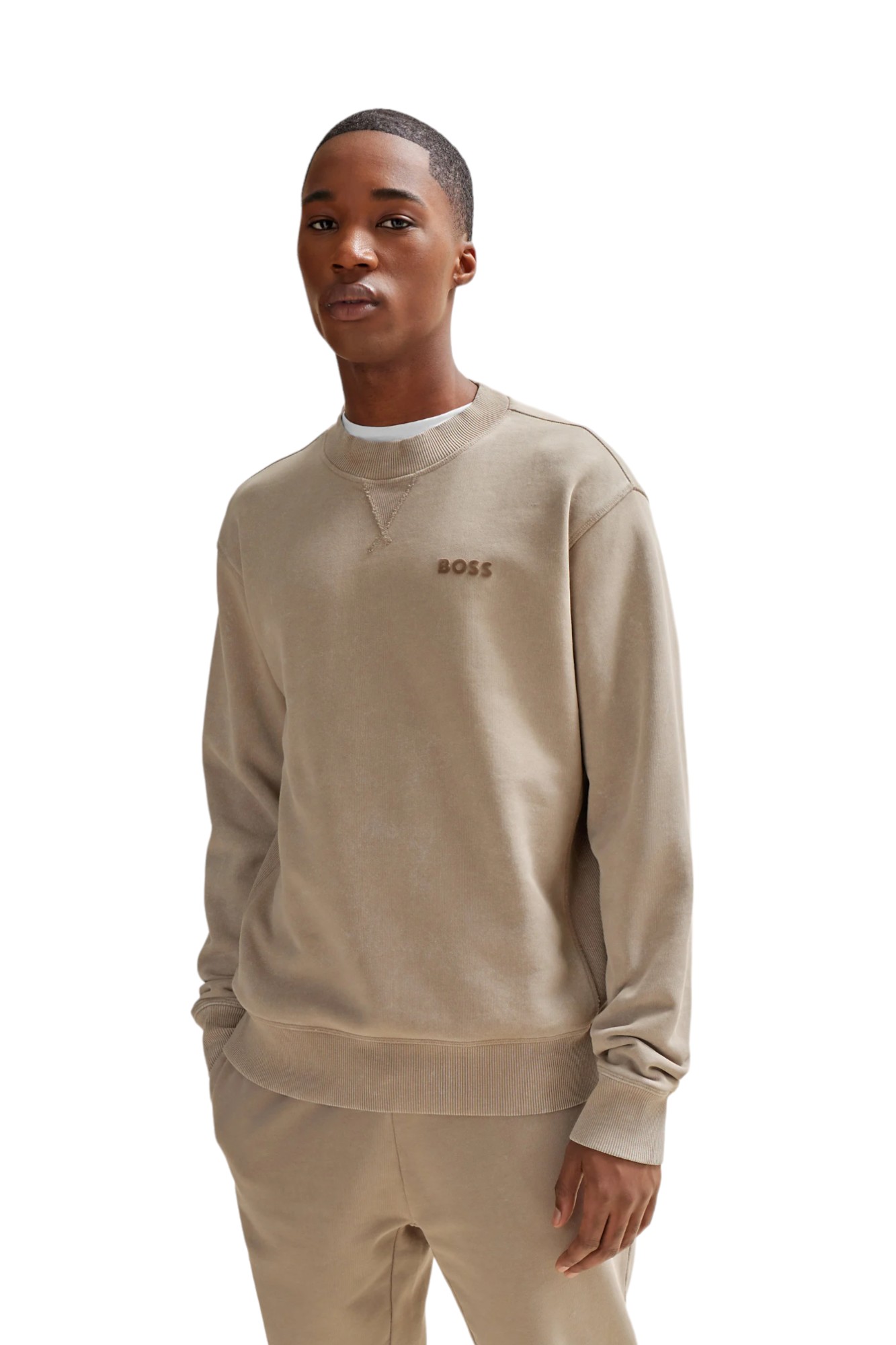 Boss Herren Sweatshirt 50505268 Open Brown - Bild 8 von 10
