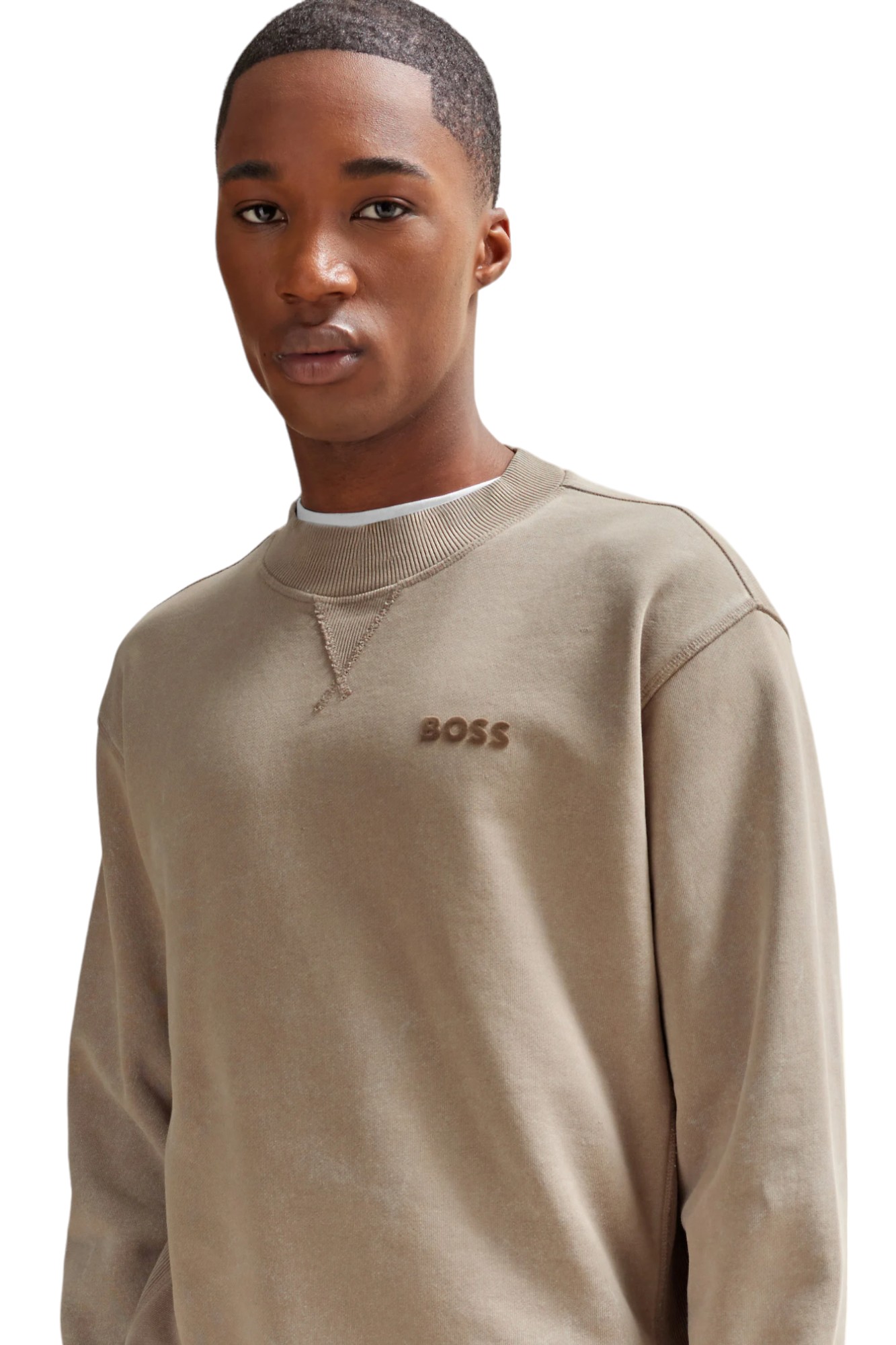 Boss Herren Sweatshirt 50505268 Open Brown - Bild 9 von 10