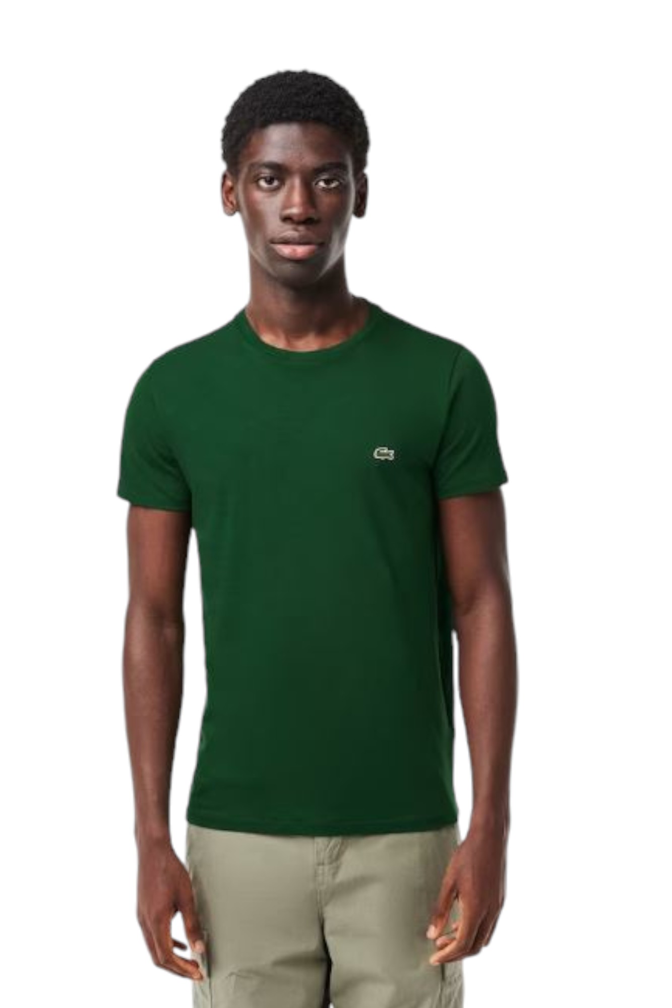 T-Shirt Uomo Lacoste TH6709 Verde - Imagen 8 de 10