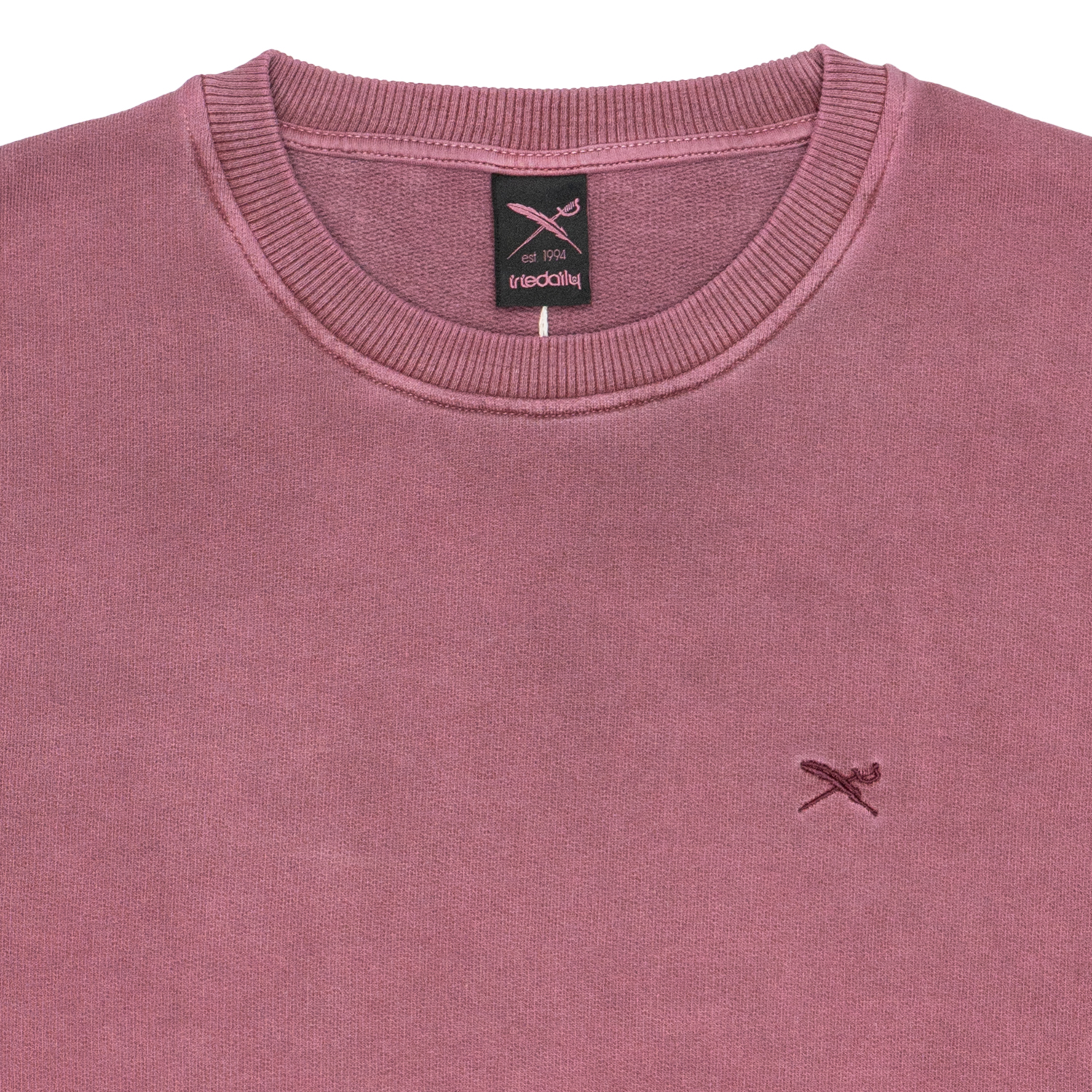 Felpa Uomo Iriedaily Vintage Dye Dark Berry 