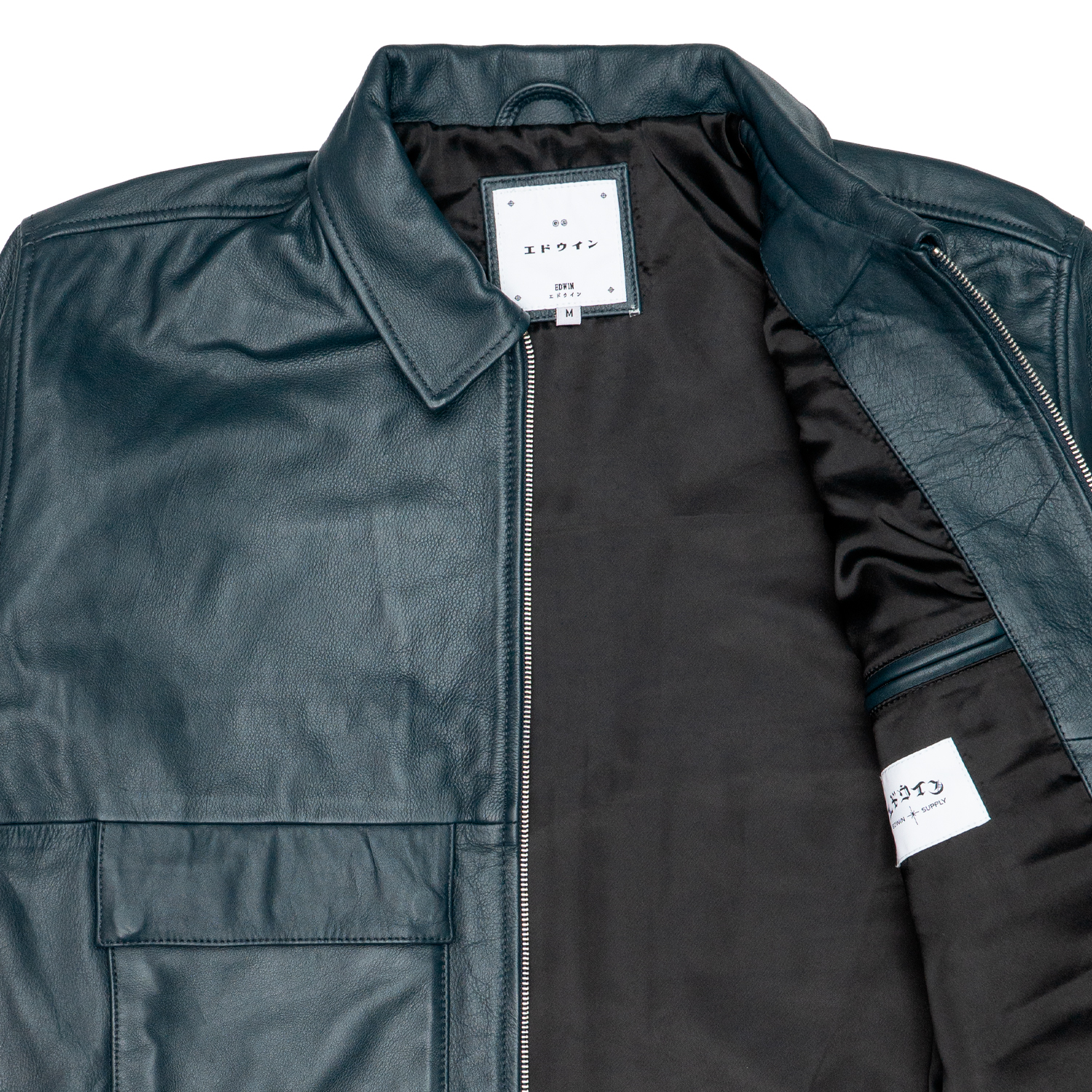 Giacca in Pelle Uomo Edwin Dogma Dark Navy 
