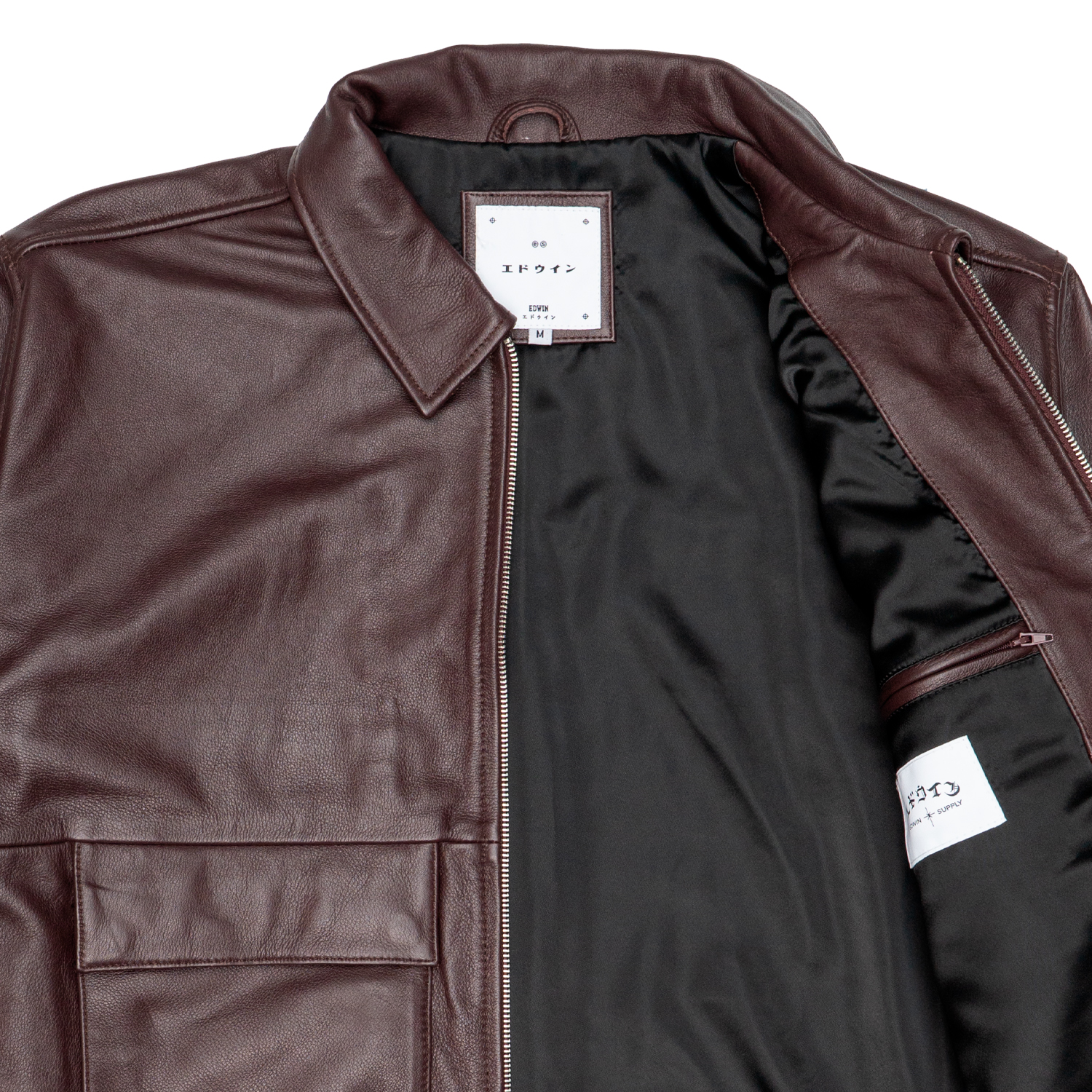 Herren Lederjacke Edwin Dogma braun burgund