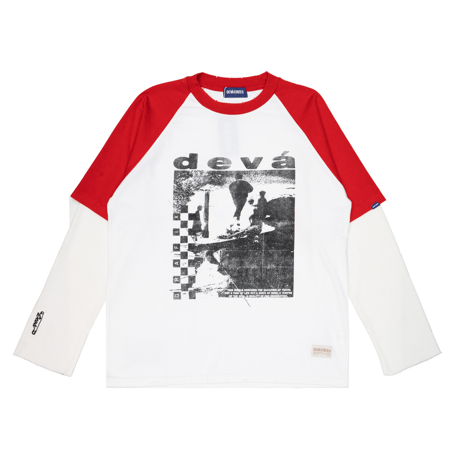 Camiseta M/L Man Devastates perdido L/S Capido [Red/White]