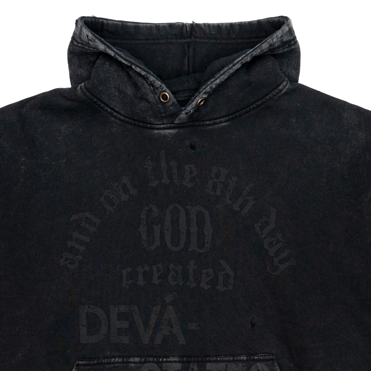 Men's Hoodie Devastates genesis Washed Black