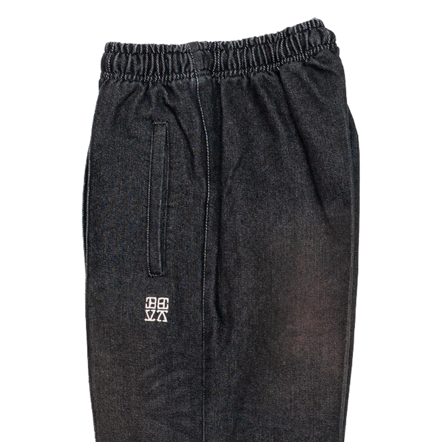 Mannenbroek Devastates centrum Gepleit Denim gewassen zwart