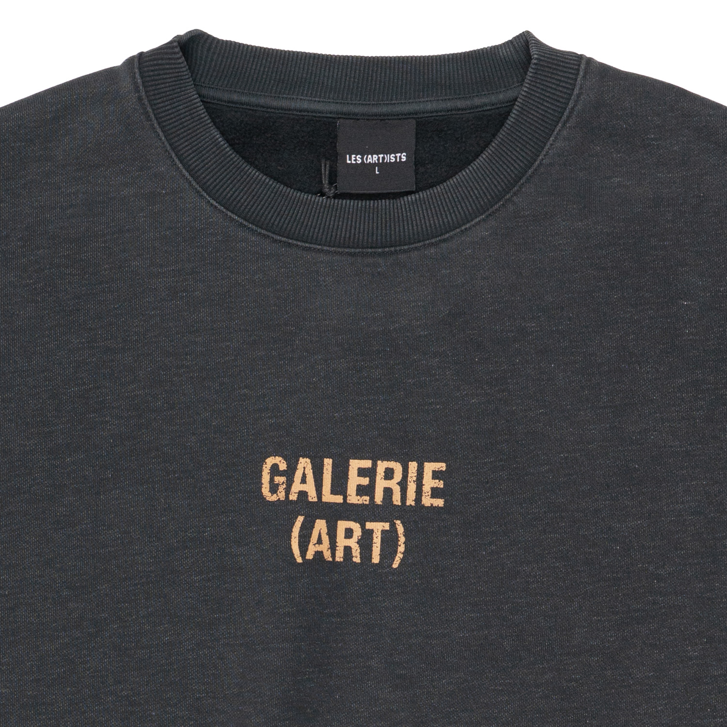 Men's sweatshirt Les (art)ists Paris Galerie Stone Wash Black