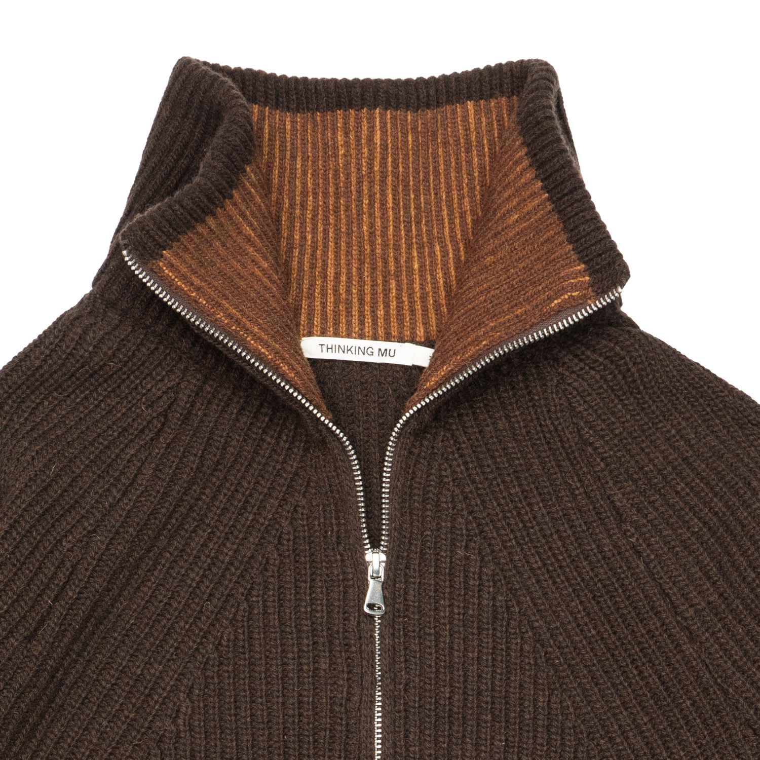 Men's sweater Thinking Mu Brown wool Ekaiz sweater