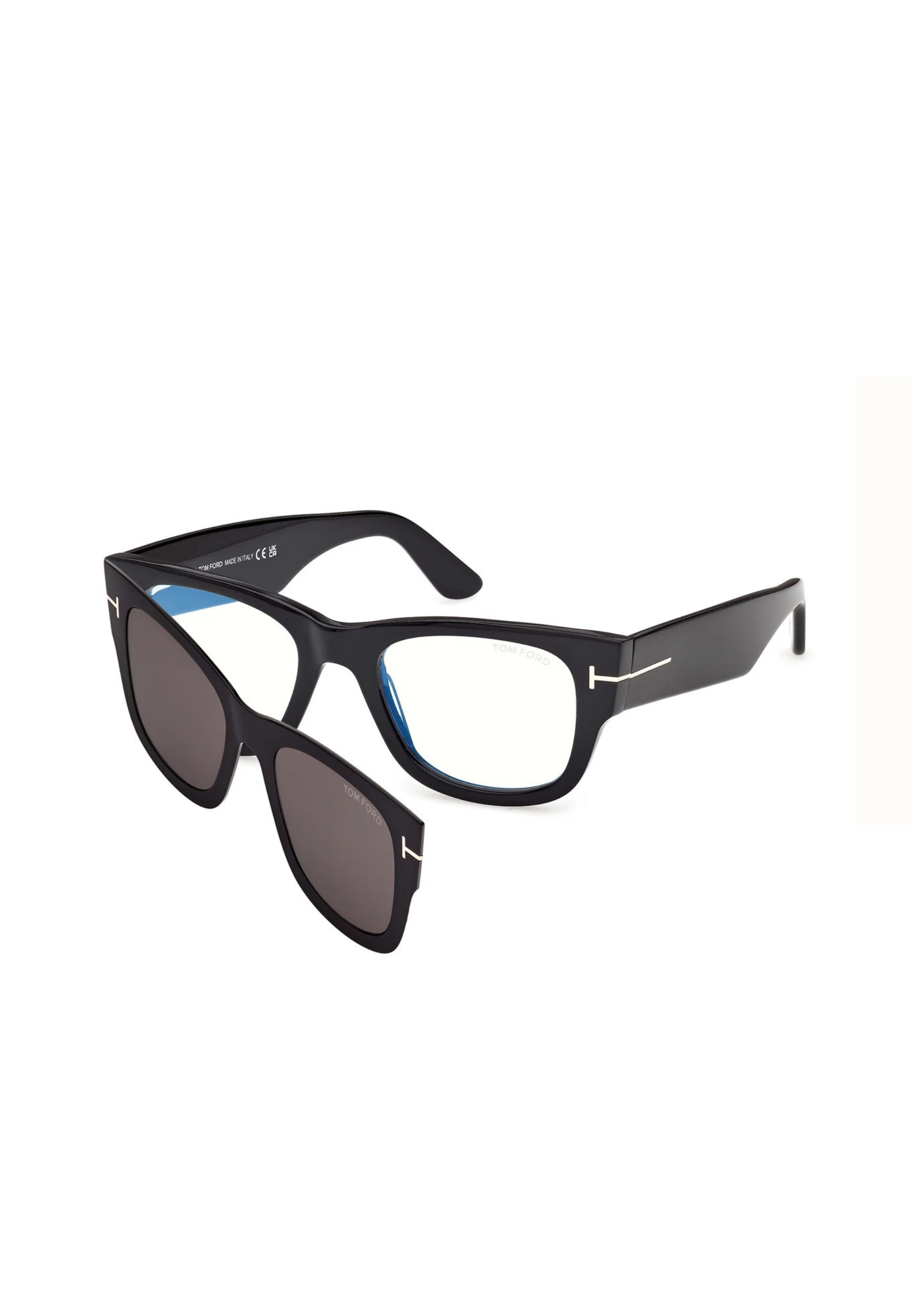 Occhiali da vista con clip tom ford FT6099B-001 Adulto unisex